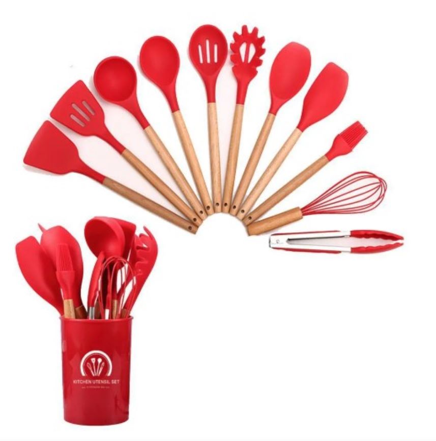 Set Utensilios Cocina Silicona 12 Pz