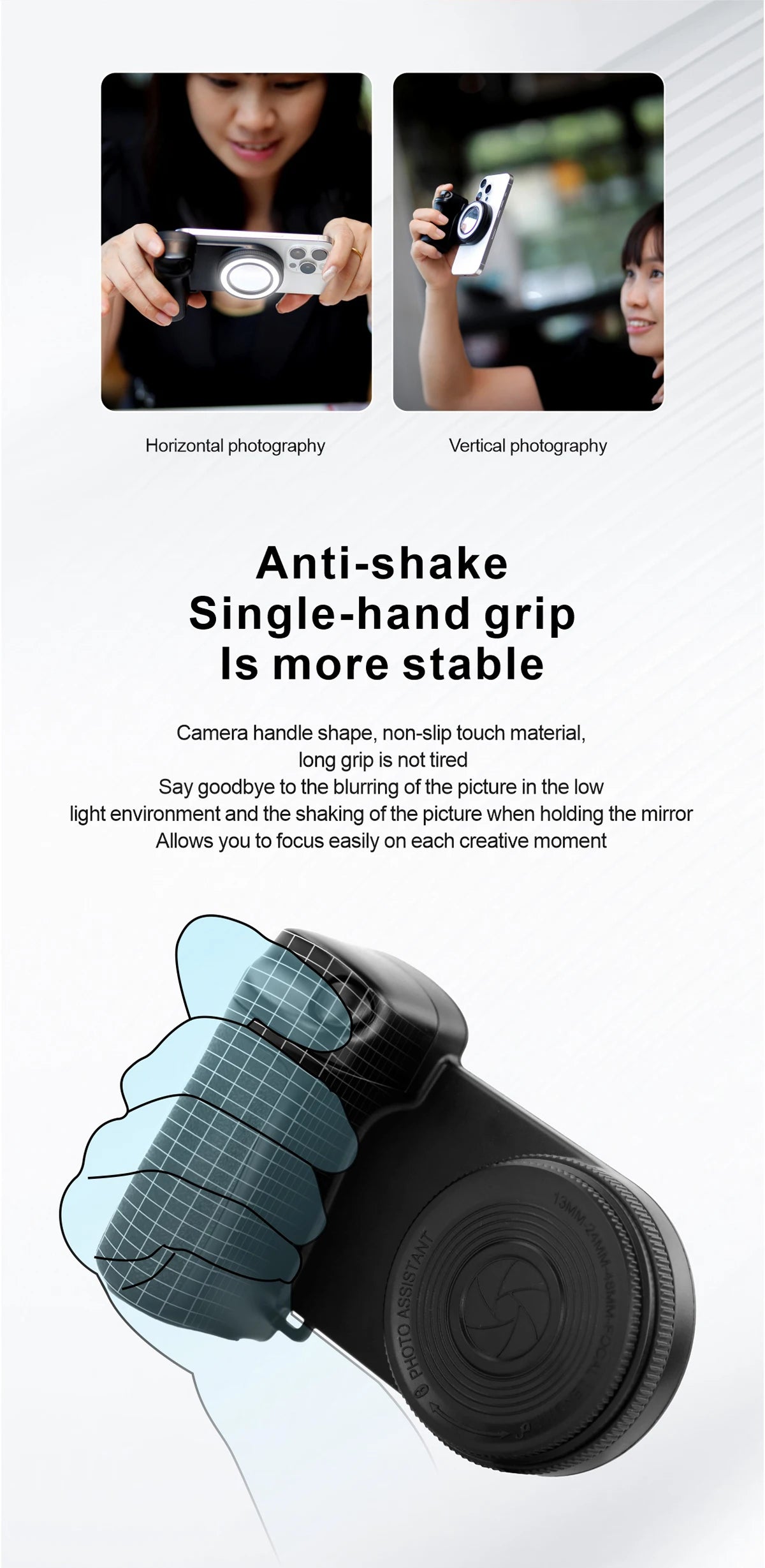 Estabilizador Bluetooth con Luz de Relleno para Iphone Android