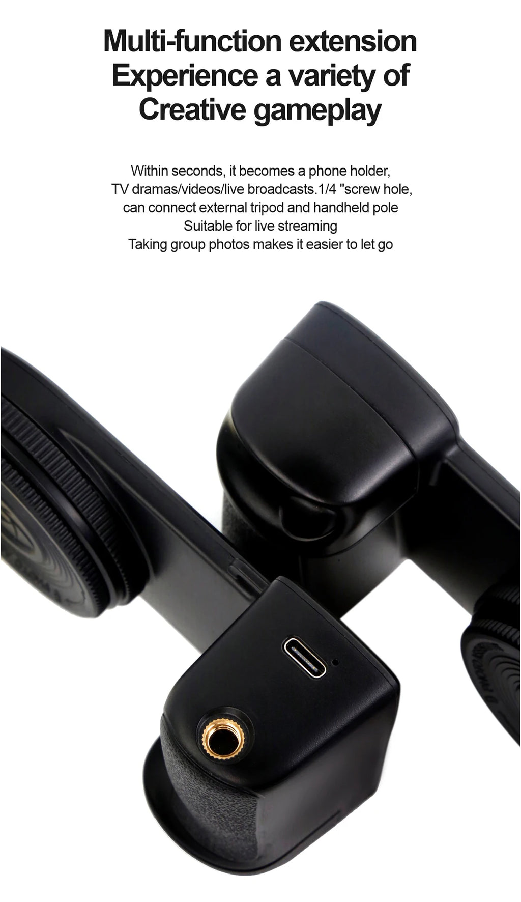 Estabilizador Bluetooth con Luz de Relleno para Iphone Android